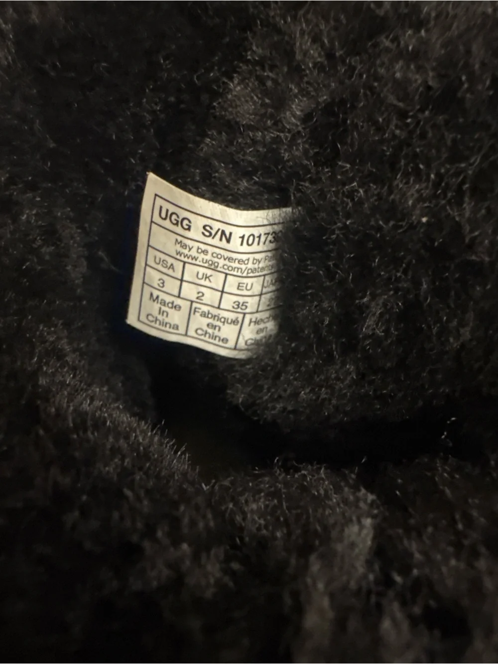 UGG Kids Black Suede Shearling Booties